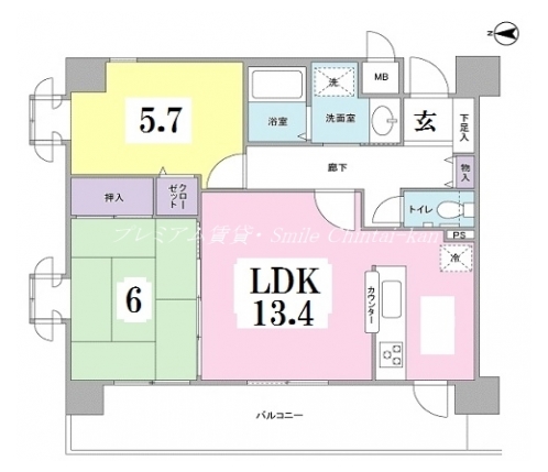 アベルティ室町五条 間取り図