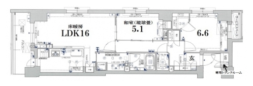 ジオ河原町二条 間取り図