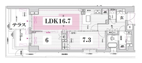 グランリソシエ御所南夷町 間取り図