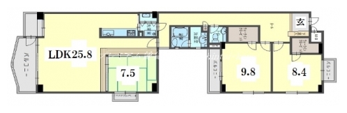 京都平野アーバンライフ 間取り図