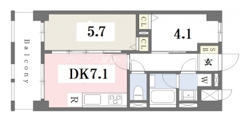 アールズコート御所南 間取り図