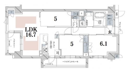 ブランズ京都円町 間取り図