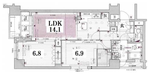 リソシエ京都河原町エクス 間取り図