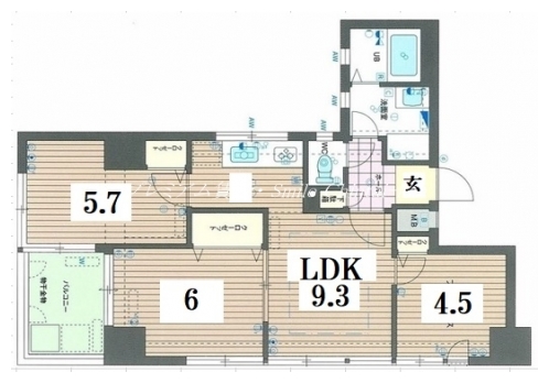 シンフォニー四条河原町 間取り図