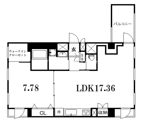 プランドール神宮丸太町 間取り図