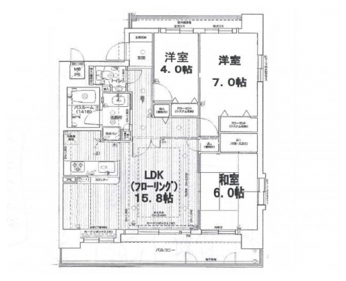 ライオンズＭ室町三条 間取り図