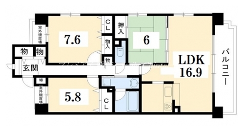鴨川アーバンライフ 間取り図