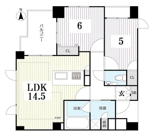 コンフォール御幸町御池フェルテ 間取り図