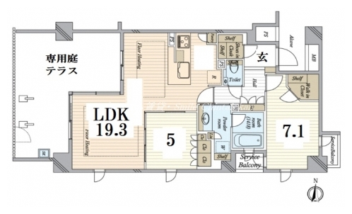 パークホームズ烏丸御池三条町 間取り図