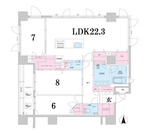 ボーパサージュ京都岡崎 間取り図