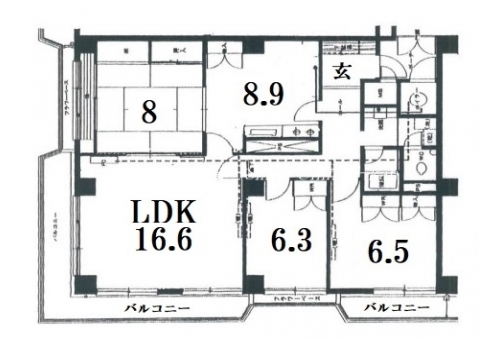 京都グランドハイツ 間取り図