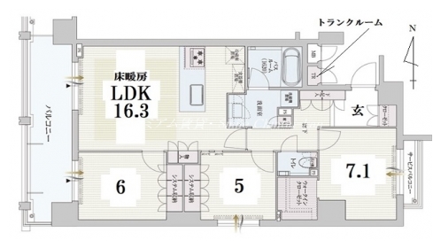 グランリソシエ烏丸御池 間取り図