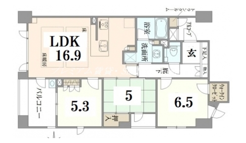 パークホームズ烏丸通二条 間取り図