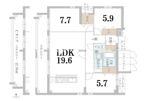 MAiSON de BORO御所南 間取り図