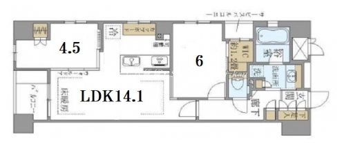 ヴィークコート京都河原町二条 間取り図