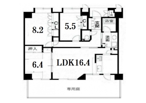 グランシティオ御所西添花荘 間取り図