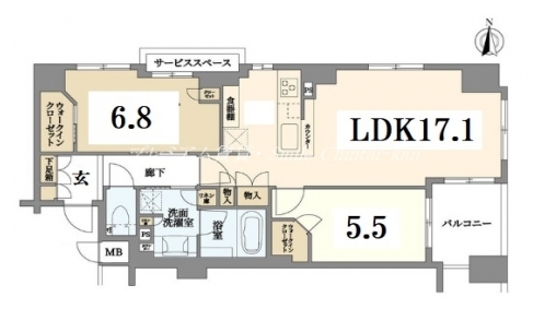 ジオ御所南河原町二条 間取り図