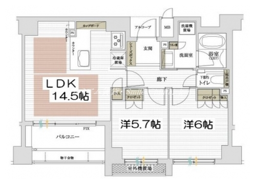 イーグルコート御池新町 間取り図
