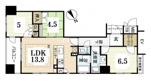 イーグルコートラヴァン御池 間取り図