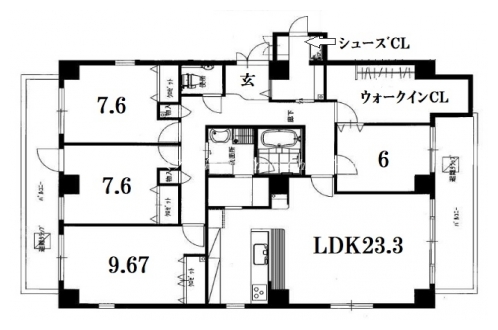 ヴェルデ御所東 間取り図