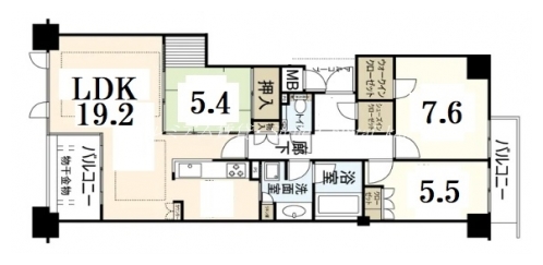 ロジュマン京都国際会館 間取り図