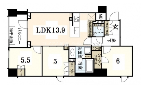 パークホームズ堺町松原 間取り図