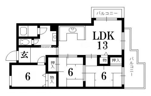 アーバン紫園 間取り図