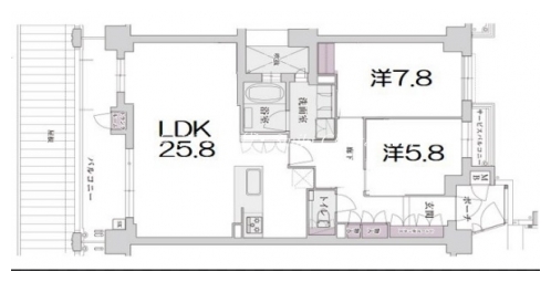 プレミスト京都御所西室町通 間取り図