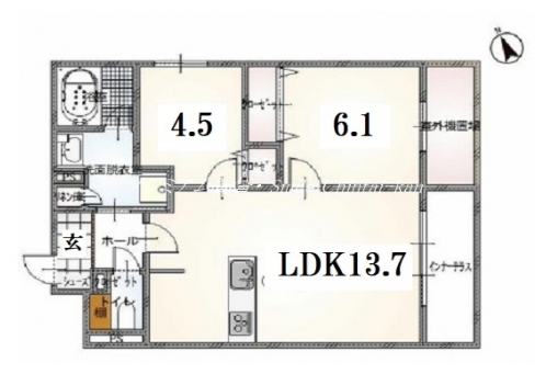 グランディールA＆N出町柳 間取り図