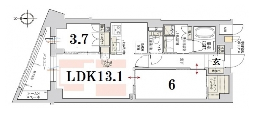 ジオ京都御所西 間取り図