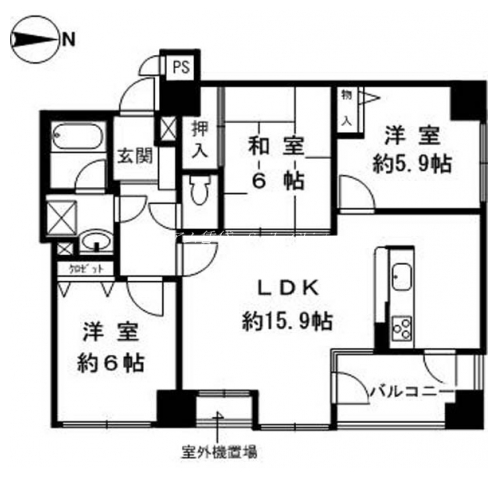 御所南グリーンマンション東洞院 間取り図