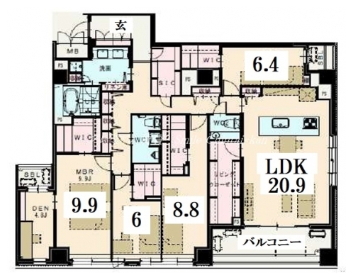 仮称：滕屋町マンション 間取り図