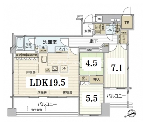 ザ・レジデンス京都祇園八坂通 間取り図