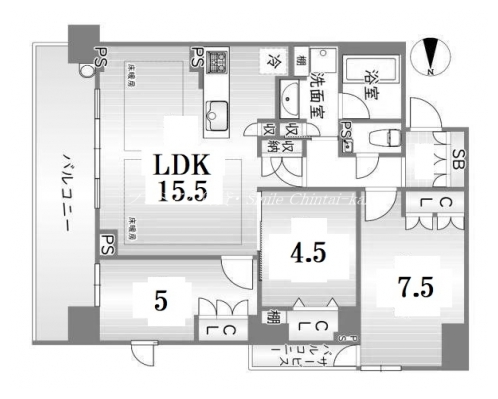 パークホームズ堺町御池 間取り図