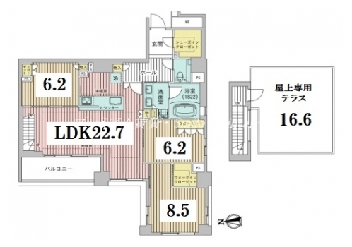 イーグルコート京都御所南プレミアム迎賓館 間取り図