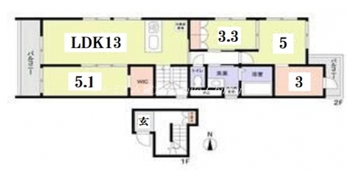 FOREST MAISON柳水町 間取り図