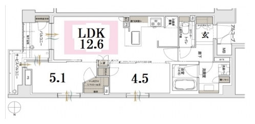 ブランズ御池西洞院 間取り図