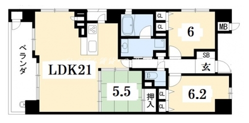 リソシエ今出川聚楽邸 間取り図