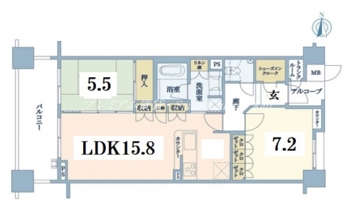 アールヴェール河原町二条 間取り図