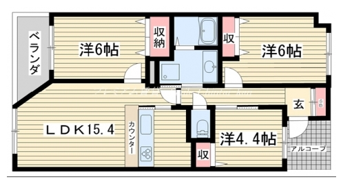 サーパス一条 間取り図
