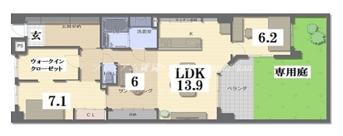 コスモ烏丸御池グレイスフォルム 間取り図