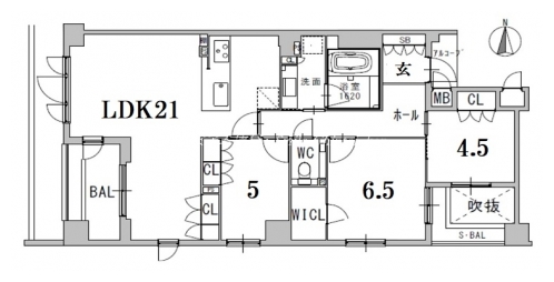 プレサンスグラン京都東洞院 間取り図