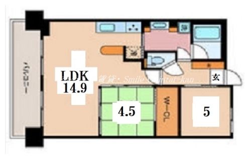 グランブルー三条柳馬場 間取り図
