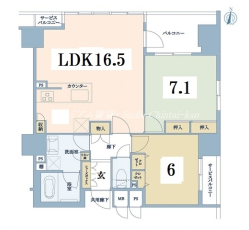 エスリード烏丸御池 間取り図