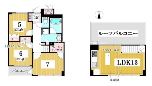 イーグルコート下鴨テラス 間取り図