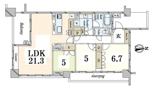 パークコート修学院 間取り図