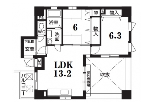 オーキッド山下 間取り図