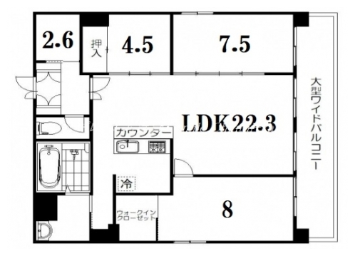Gクレスト京都四条烏丸 間取り図