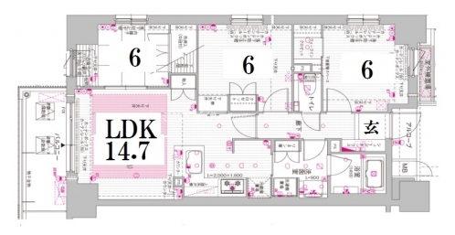 イーグルコート京都御所南 間取り図