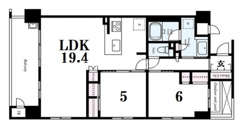 ルーシア清水五条 間取り図